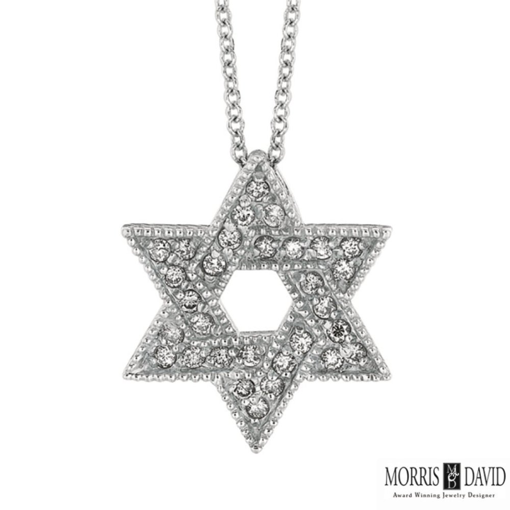 0.35 Carat Natural Diamond Star or David Pendant